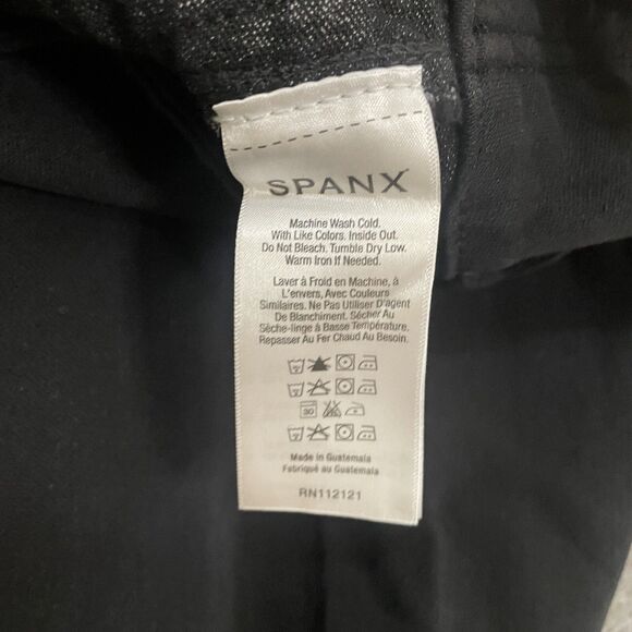 Spanx Pants Women's Size Large Black Pull On Legging Denim Ankle Skinny Stretch - Picture 8 of 11